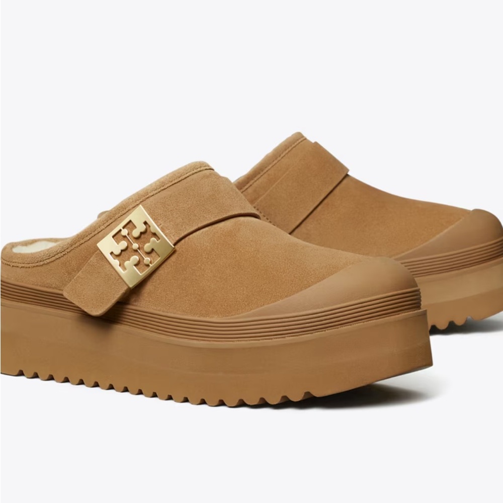 Tory Burch Mellow Shearling Platform Mule